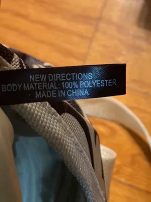 New Direction black & ivory printed canvas tote thumbnail 5