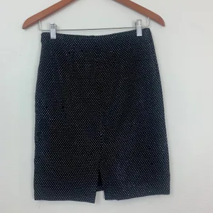 Hotel Particulier Black Silver Studded Polka Dot‎ Pencil Skirt Size 36 US 4/6 thumbnail 2