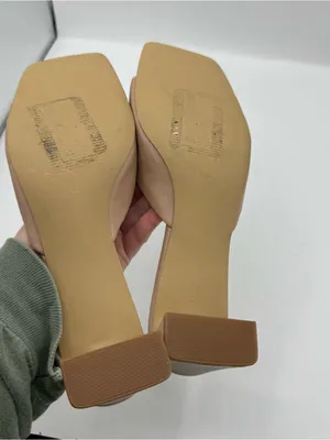 Abound‎ Erica Tan Cream Block Heel Square Toe Slide Sandals size 8.5 90’s vibe thumbnail 6