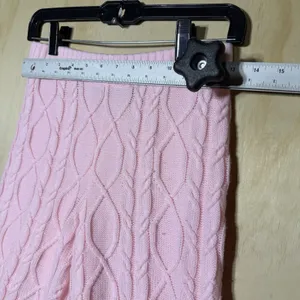 Playboy x Missguided Cable Knit Flare Pants Pink‎ Y2K Wide Leg Womens US 2 thumbnail 4