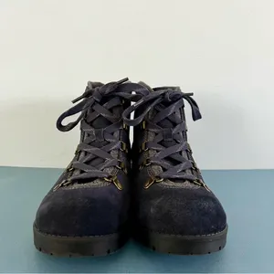 Clarks Faralyn Alpha Navy Blue Suede Lace Up‎ Hiking Ankle Boots thumbnail 4