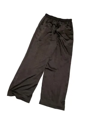 Sanctuary Satin Black High Waist Wide Leg Pants thumbnail 6
