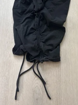 Princess Polly Black Short Sleeve Ruched Drawstring Crop Top thumbnail 3