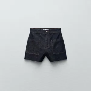 Zara | Classic Blue Denim Women's Jean Shorts High Rise Size 0 thumbnail 3