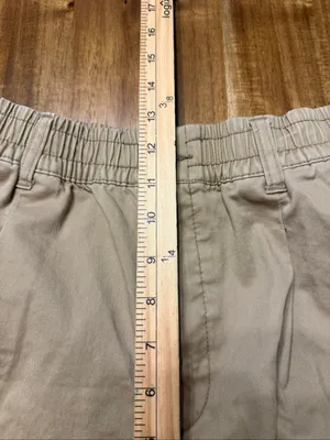 Old Navy Womens High Rise Pull On Wide Leg Cargo Pant Teakwood Khaki Size Small thumbnail 7