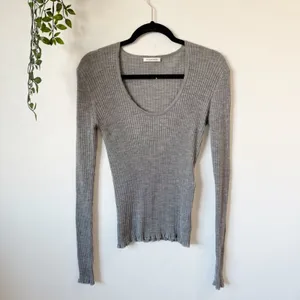By Malene Birger Rinah Ribbed Merino Wool Sweater Sz S thumbnail 2