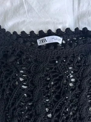 Zara Oversized Crochet Knit Sweater thumbnail 4
