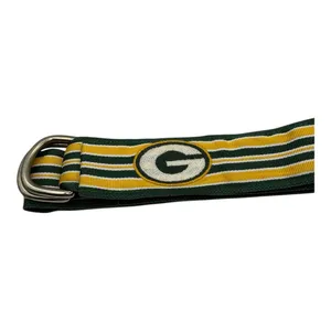 Vintage 1980s Green Bay Packers Web Belt – Size L – 43.5” – Striped G Logo thumbnail 2