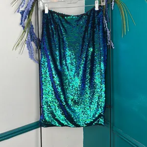Blue and green iridescent, sequin dressy sexy, mermaid, pencil skirt thumbnail 6