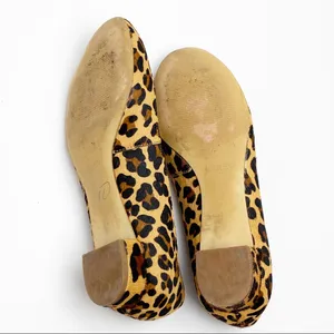 J. CREW Factory Animal Print Calf Hair Almond Toe Slip On Loafers Size 6 Casual thumbnail 10