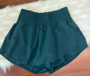 Offline by Aerie Skort Style Shorts XS Forest Green Biker Lined Pockets thumbnail 1