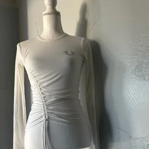 True Religion White Ruched Long Sleeve Blouse thumbnail 6