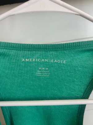 American Eagle Henley True Tank Bright Green thumbnail 4