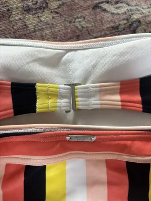 Abercrombie Stripe Pink, Orange, Yellow, Blue Bathing Suit Set thumbnail 4