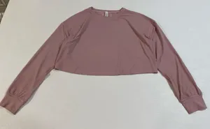 Lululemon Swiftly Tech Cropped Long Sleeve Top Pink Size 4 thumbnail 1