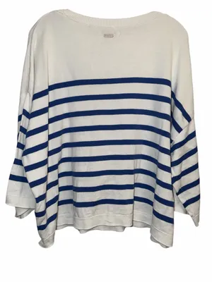 Barbour White Knit Sweater with Cream Label Detail thumbnail 3