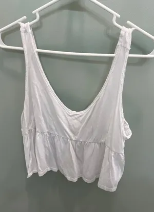 Abound White Peplum Camisole Tank thumbnail 1