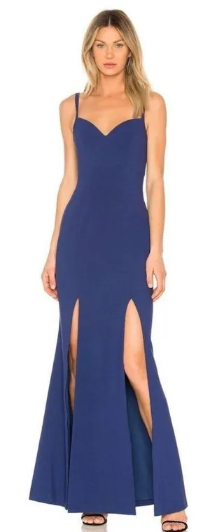 Likely Alameda Gown Double Front Slits Sweetheart Neck Evening Formal NWT 2 thumbnail 1