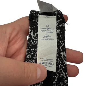 Lululemon‎ Fly Away Tamer Headband II O/S Black White Static Luon NWT Non Slip thumbnail 4