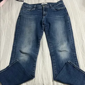 PAIGE Dark Blue Straight Leg Jeans thumbnail 1