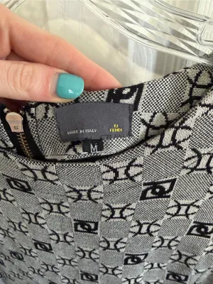 Fendi Monogrammed Shift Dress Size Medium thumbnail 2