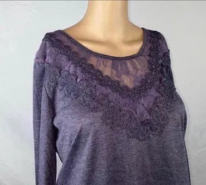Long Sleeve Blouse Purple Size M thumbnail 8