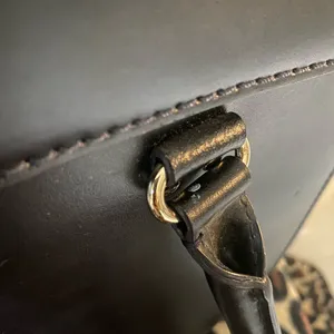 kate spade new york black leather shoulder bag with gold hardware thumbnail 10