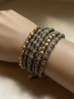 Plunder sage earthy multi stretch beaded bracelet fashion jewelry set new 8 pc thumbnail 4