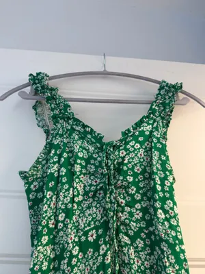Green maxi floral dress thumbnail 3
