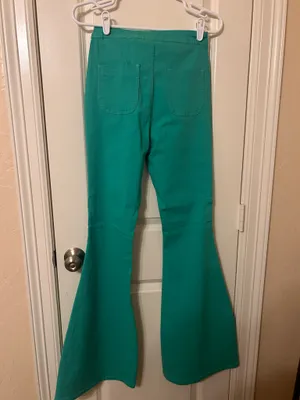 JC JQ bell bottom jeans green nwt Size L thumbnail 4