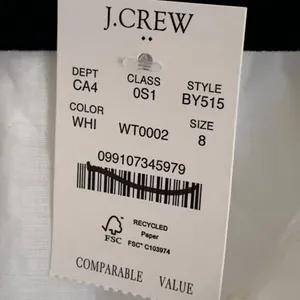 NWT J. Crew Factory Eyelet Collared Mini Shirtdress in‎ White BY515 thumbnail 10