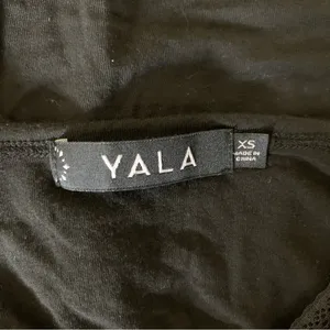 Yala Black Lace Trim Camisole‎ V Neck Sleepwear Loungewear XS thumbnail 4