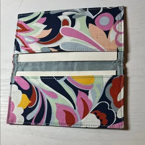 Vera Bradley Pink and Blue Floral Wallet D11 thumbnail 4