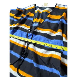 Michael Michael Kors Striped Kimono V-Neck Tie Front Blouse PU44K7E087 Size P thumbnail 4