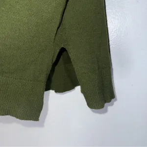 J Crew Green Turtle Neck Oversized‎ Merino Wool Sweater Medium thumbnail 3