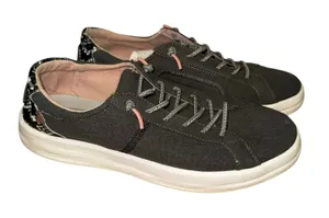 Hey Dude‎ Karina Women's Size 9 Black Sneakers Snakeskin Heel Slip On Shoes thumbnail 1