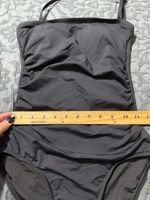 HOLIPICK size XS one piece black swimsuit padded adjustable & removable strap thumbnail 4