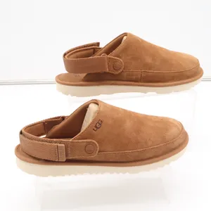 UGG Goldenstar Clog Chestnut Suede Platform Swivel Strap Shoes Size 6 thumbnail 3