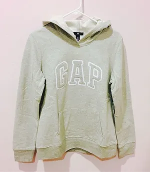 Grey Gap logo embroidered hoodie sweat top thumbnail 1