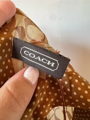 Authentic Coach NWT 100% Silk Legacy Signature C Logo Square Scarf OS thumbnail 6