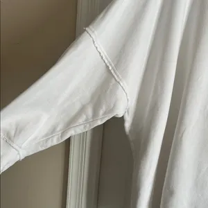 Aerie White Big Chill Oversized Distressed Sweatshirt thumbnail 4