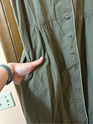 Tuckernuck Alice Ruffle Sleeve Midi Dress in Olive Green thumbnail 7