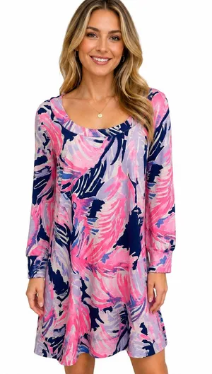 LILLY PULITZER Merrit Dress in True Blue ~ Paradise Point Reduced Medium‎ thumbnail 1