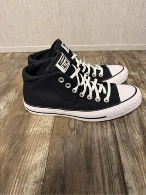 NWOB Converse Black & White High-Top Sneakers Size 7.5 thumbnail 8
