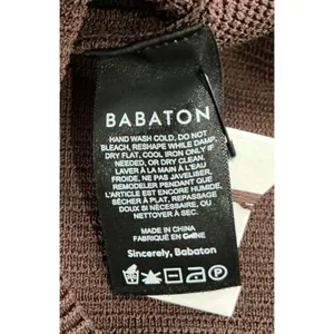 Aritzia Babaton Sculpt Knit Halter Mini Dress Coffee Bean Brown Ribbed S NWT‎ thumbnail 6