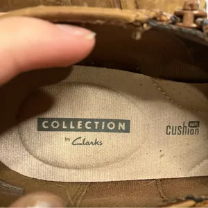 Clarks Sashlin Aleta‎ booties shooties brown leather size 8 thumbnail 7