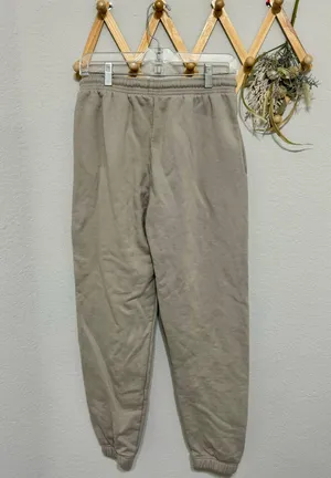 White Fox Cream Tan Baggy Sweatpants M thumbnail 5