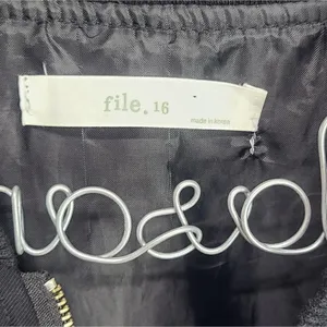 File. 16 Black Full Zip Up Jacket Size Medium‎ Black thumbnail 4