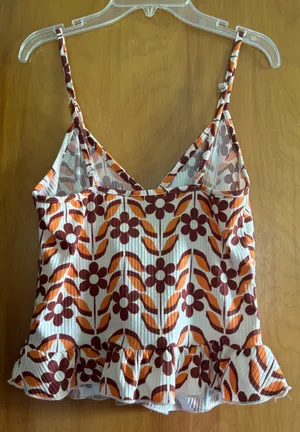 Willow + Root Tank Floral Top Cropped Adjustable thumbnail 4