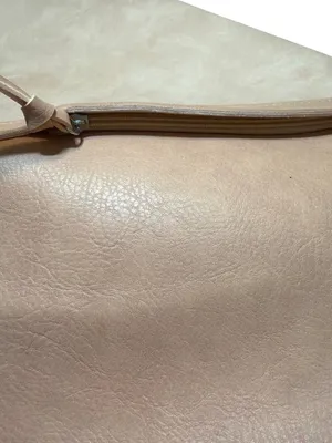 Ulta Beauty Peach Faux Leather Triangle Tote Bag Single Handle New With Tags thumbnail 2